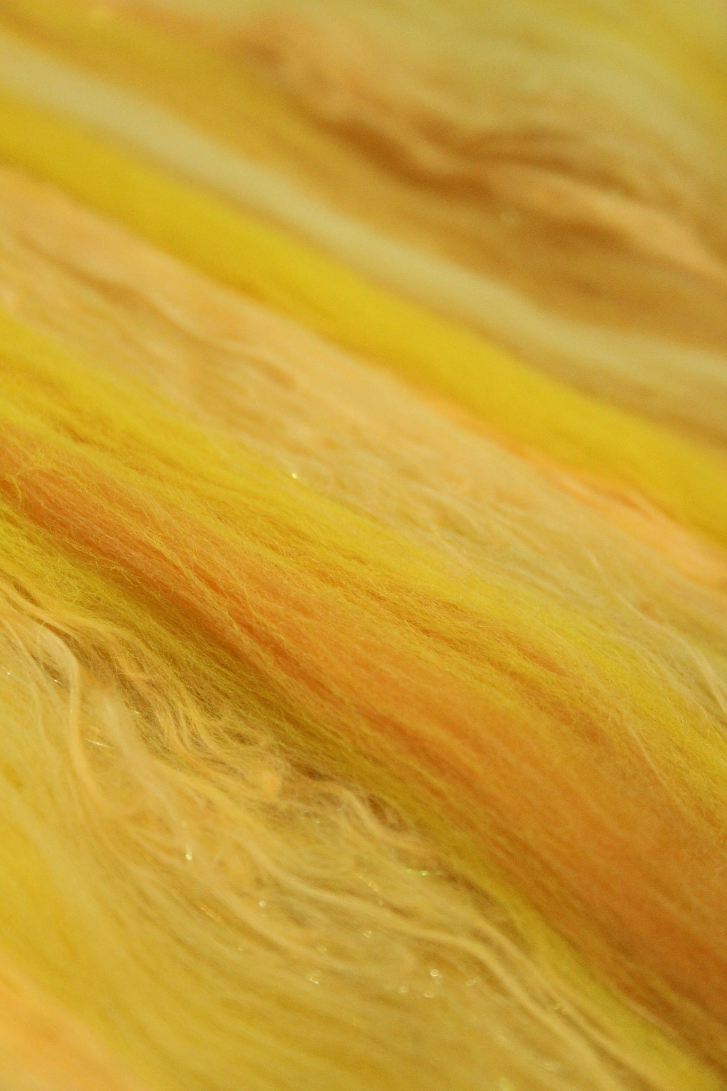 Merino Art Batt  -  Yellow - 59 grams 2 oz - Wool for felting, spinning and weaving