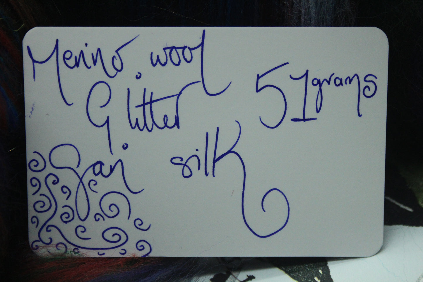 Merino Art Batt  -  Green Blue Brown Grey Purple Red - 51 grams 1.7 oz - Wool for felting, spinning and weaving