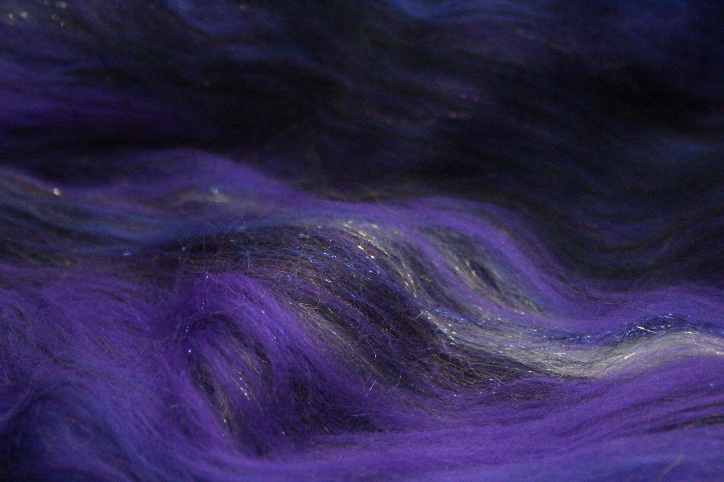 Merino Art Batt  - Purple  - 134 grams 4.7 oz - Wool for felting, spinning and weaving