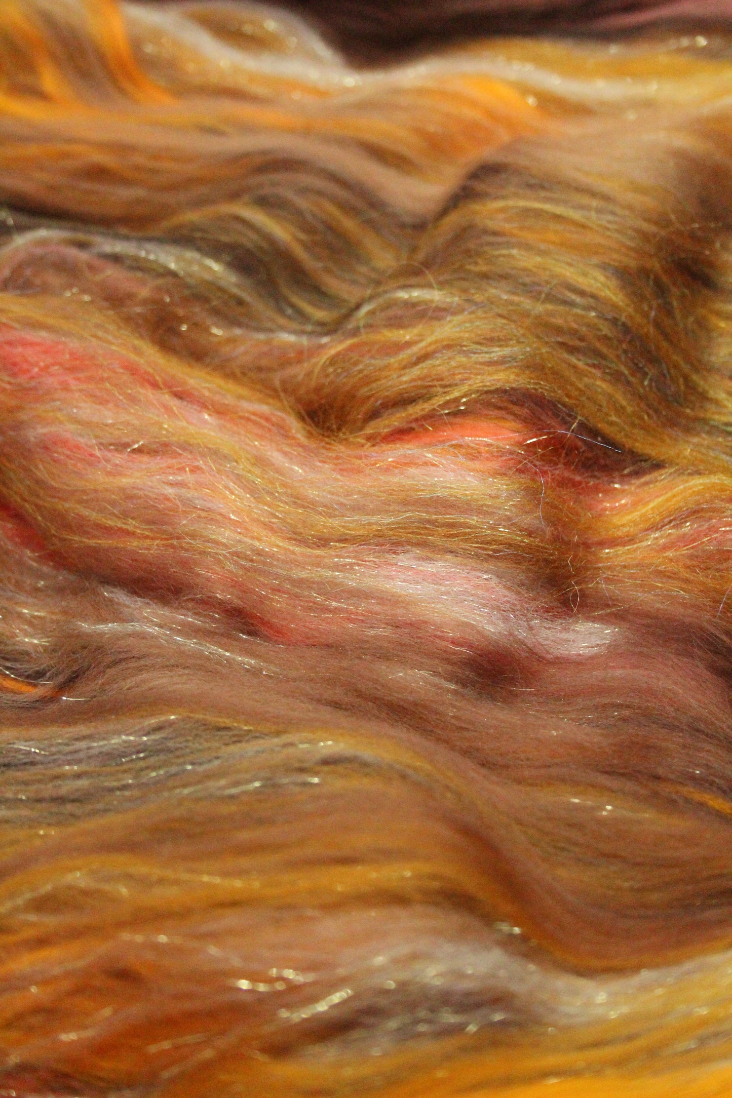 Merino Art Batt  - Brown  - 133 grams 4.6 oz - Wool for felting, spinning and weaving