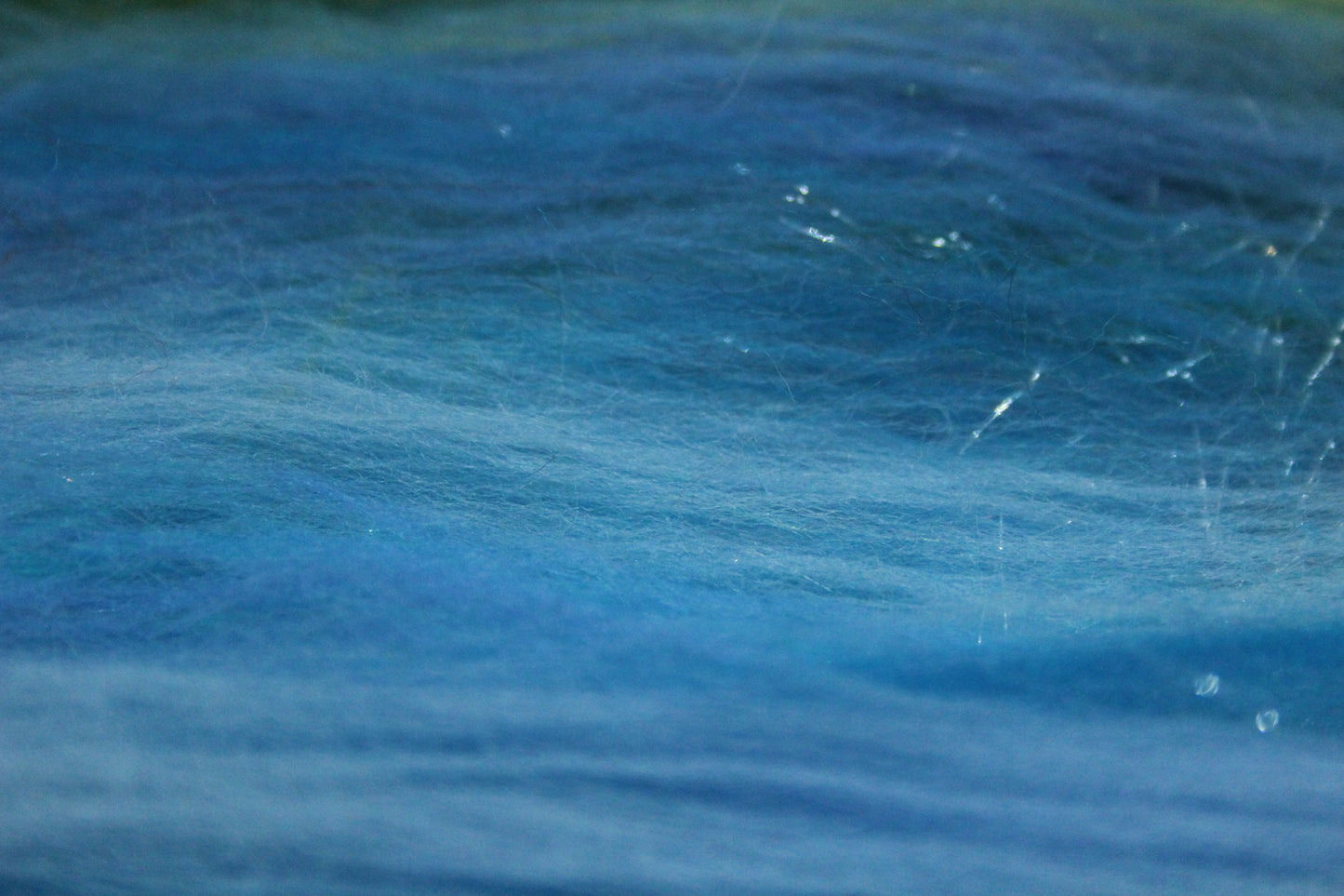 Merino Art Batt  -  Brown Green Blue - Sideways Colour Change - 76 grams 2.6 oz - Wool for felting, spinning and weaving