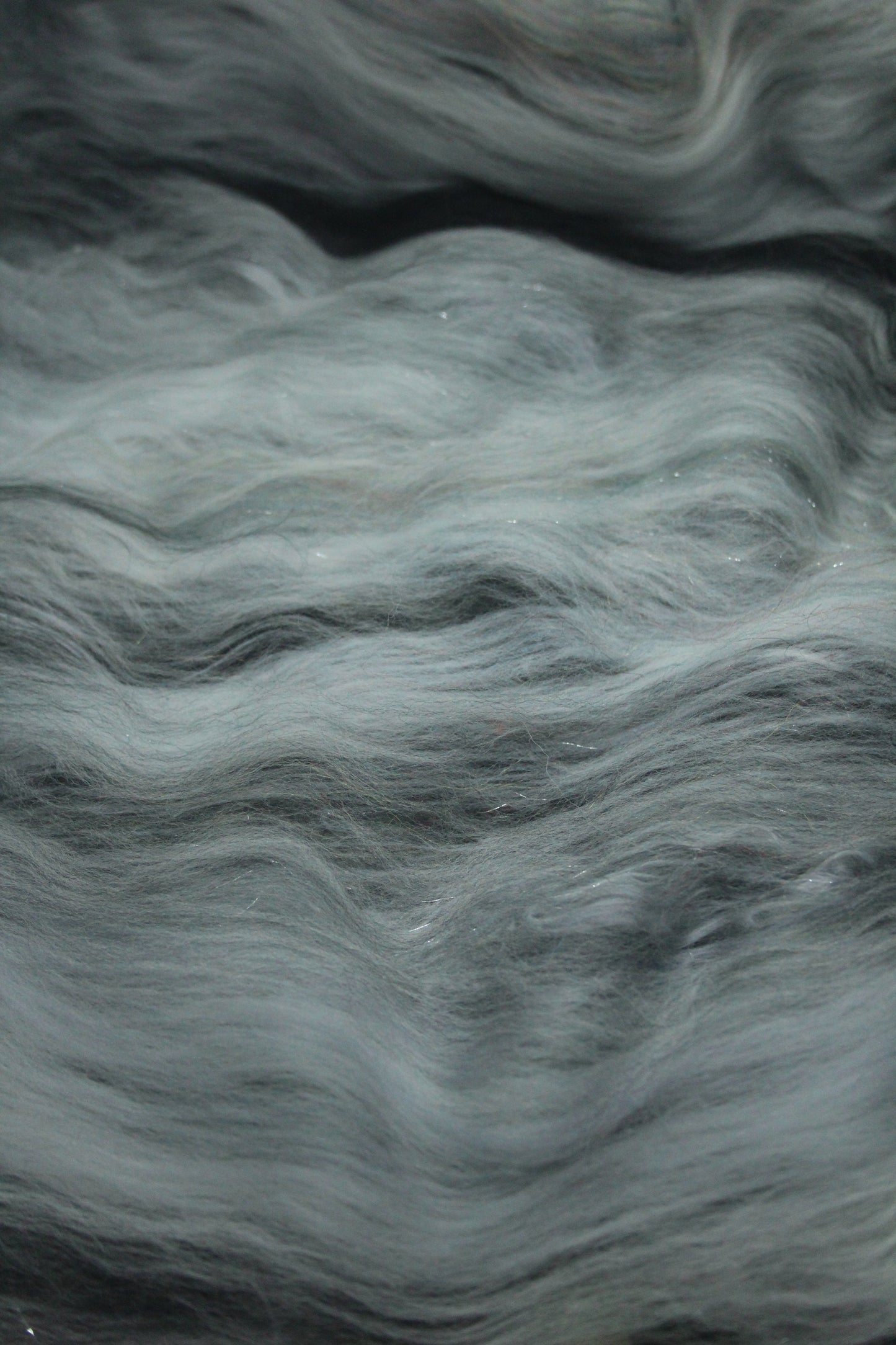 Merino Art Batt  -  White Grey Black - 110 grams 3.8 oz - Wool for felting, spinning and weaving