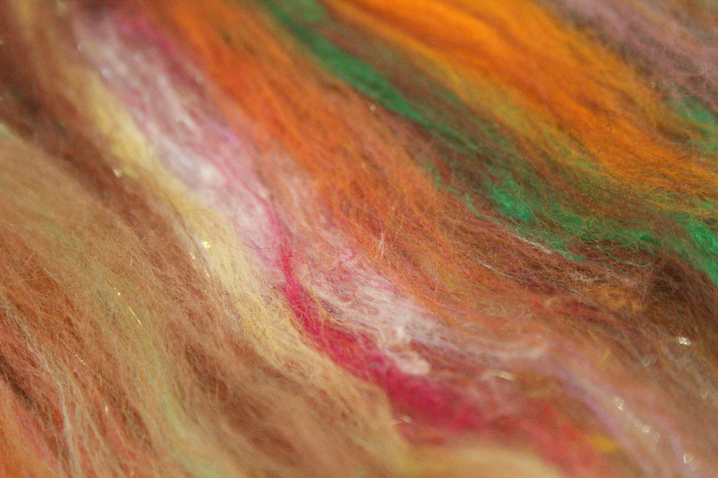 Merino Art Batt  - Brown - 54 grams 1.8 oz - Wool for felting, spinning and weaving