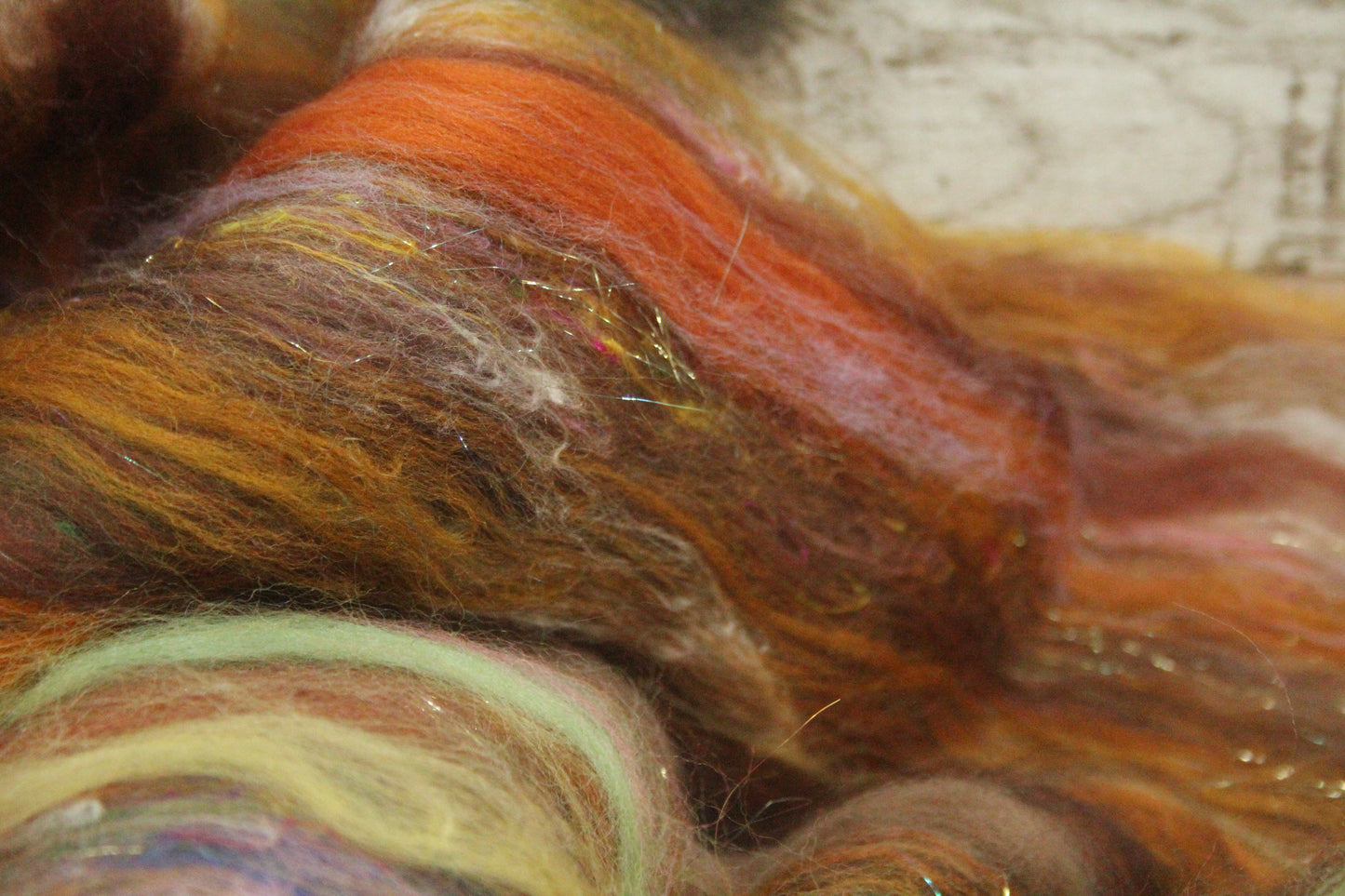 Merino Art Batt  - Brown - 54 grams 1.8 oz - Wool for felting, spinning and weaving