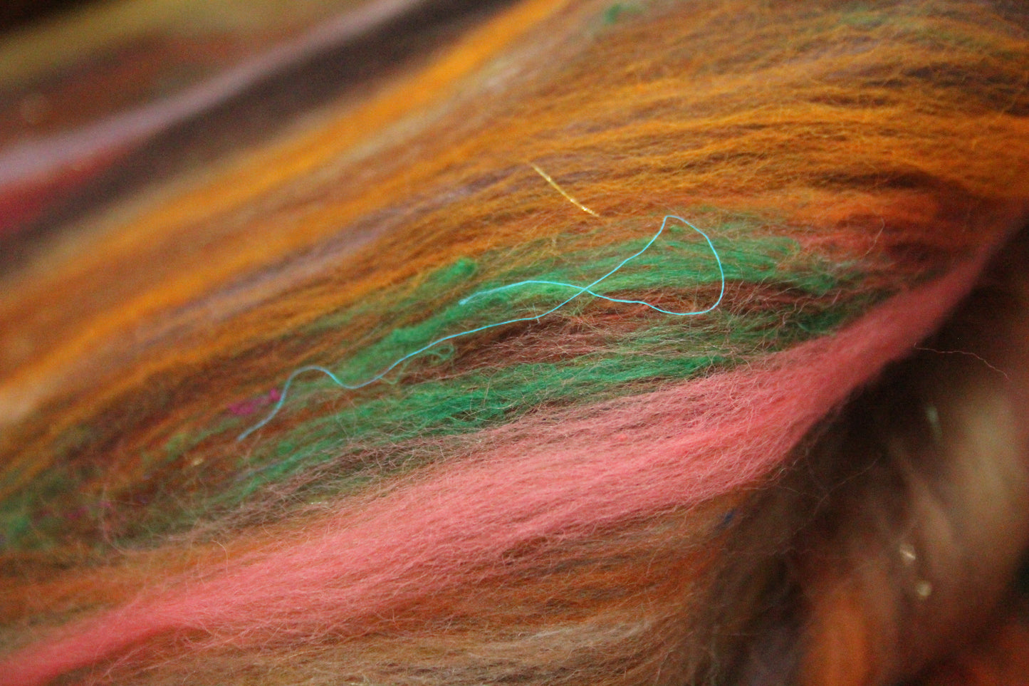 Merino Art Batt  - Brown - 54 grams 1.8 oz - Wool for felting, spinning and weaving