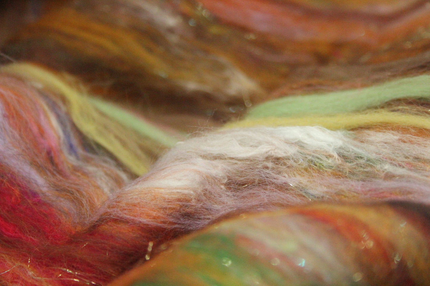 Merino Art Batt  - Brown - 54 grams 1.8 oz - Wool for felting, spinning and weaving