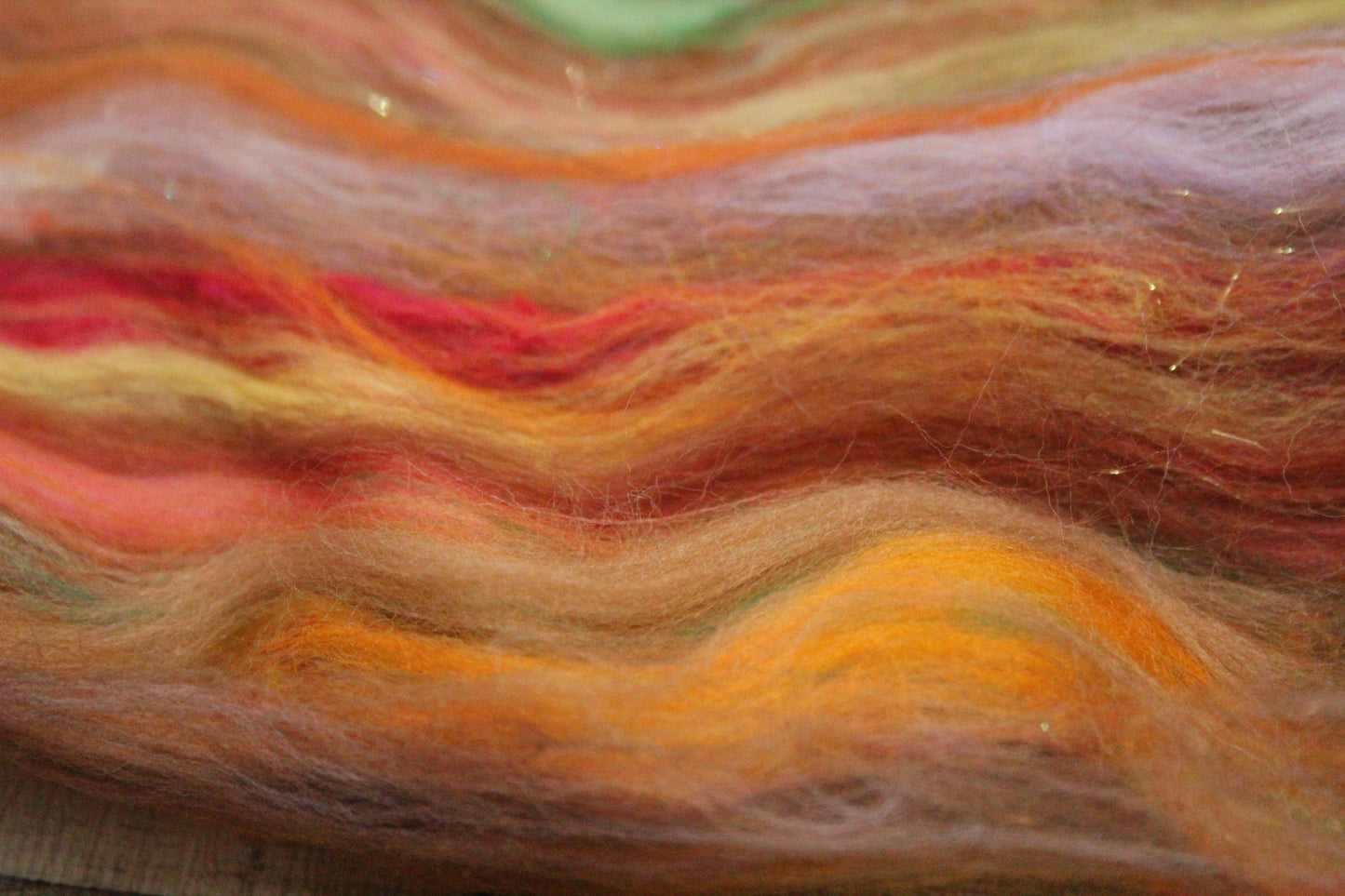 Merino Art Batt  - Brown - 54 grams 1.8 oz - Wool for felting, spinning and weaving