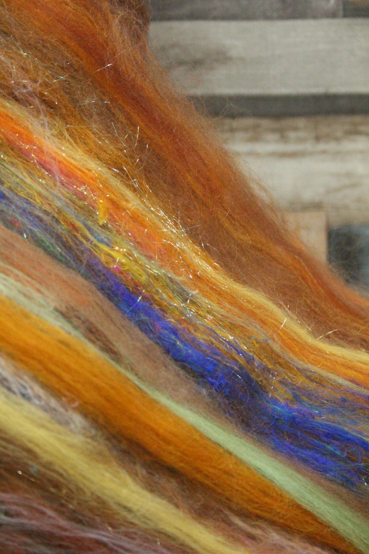 Merino Art Batt  - Brown - 54 grams 1.8 oz - Wool for felting, spinning and weaving