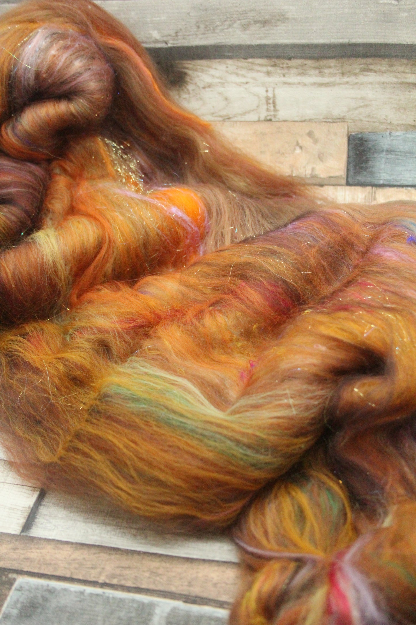Merino Art Batt  - Brown - 54 grams 1.8 oz - Wool for felting, spinning and weaving