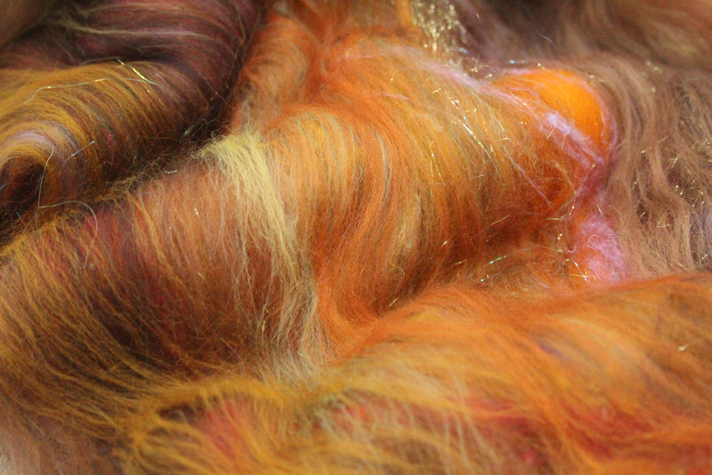 Merino Art Batt  - Brown - 54 grams 1.8 oz - Wool for felting, spinning and weaving