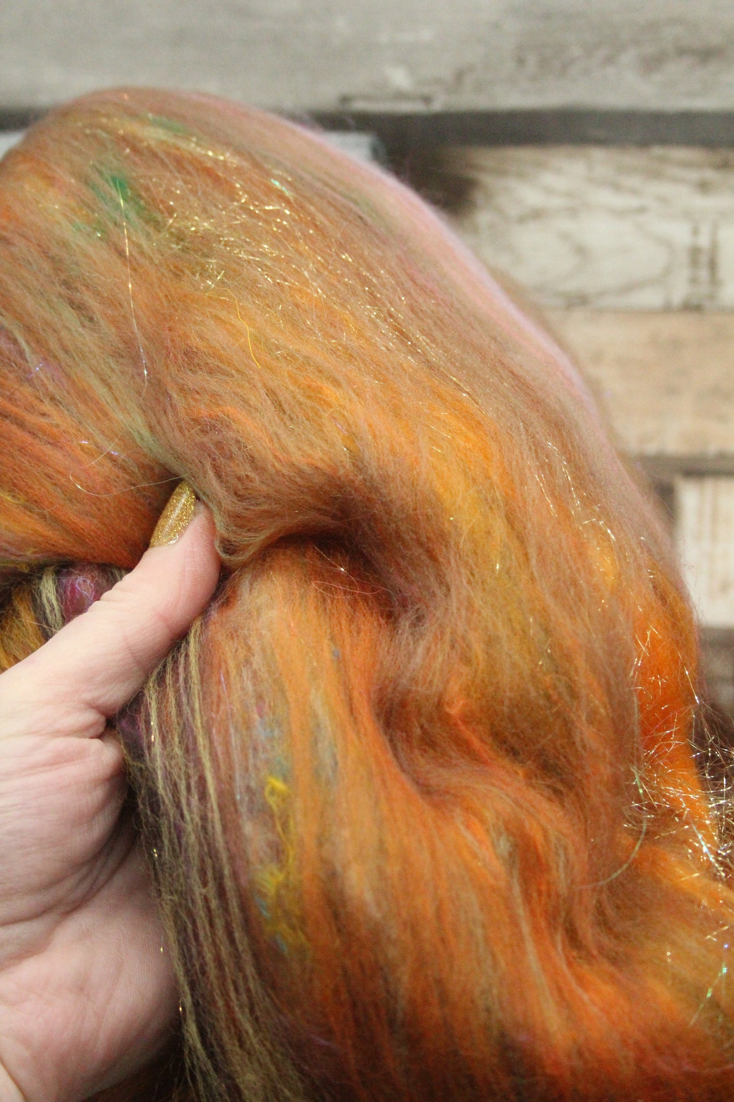 Merino Art Batt  - Brown - 54 grams 1.8 oz - Wool for felting, spinning and weaving