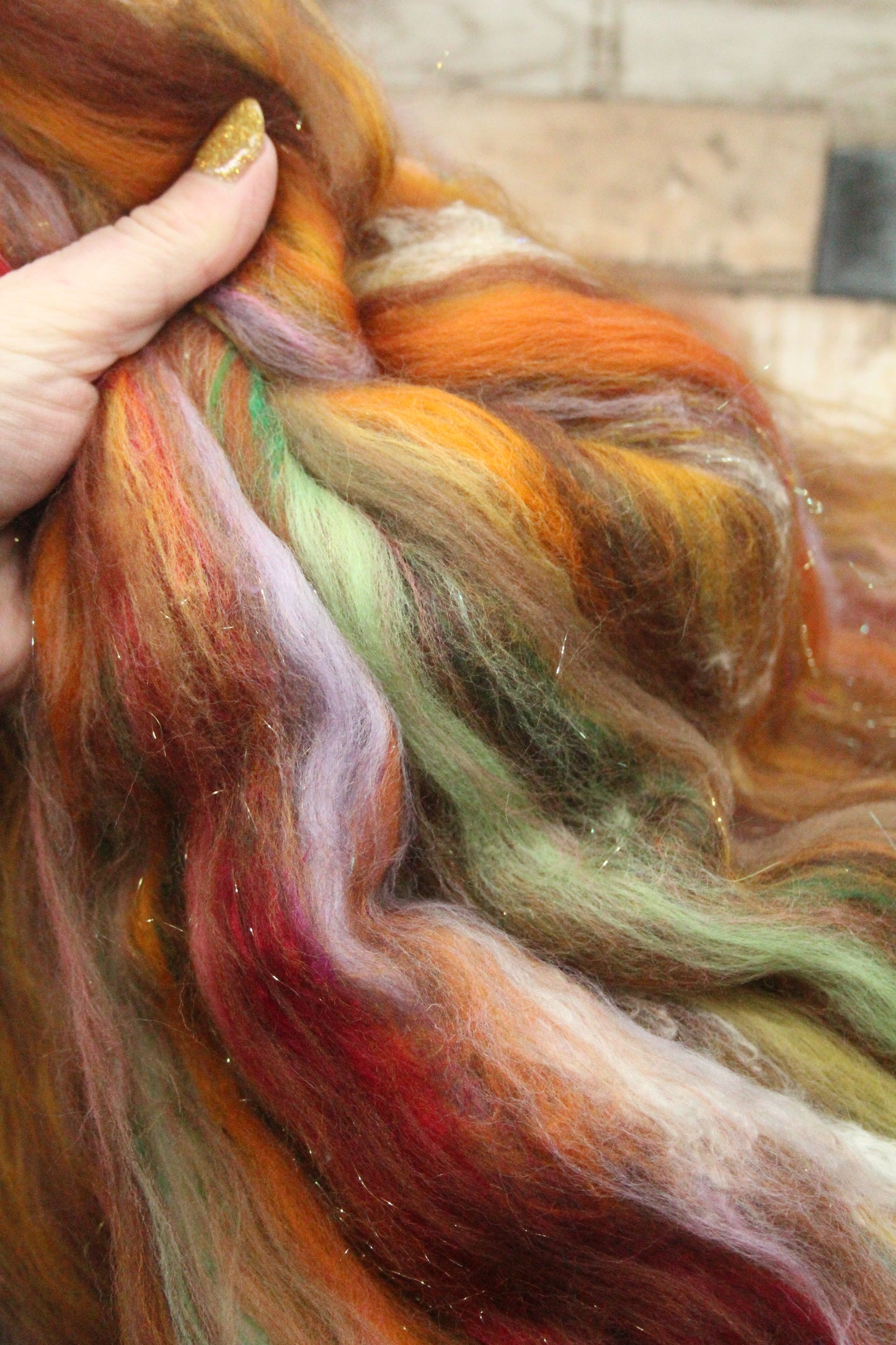 Merino Art Batt  - Brown - 54 grams 1.8 oz - Wool for felting, spinning and weaving