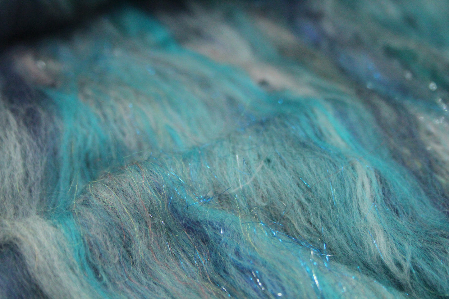 Merino Art Batt  - Grey Blue  - 80 grams 2.8 oz - Wool for felting, spinning and weaving