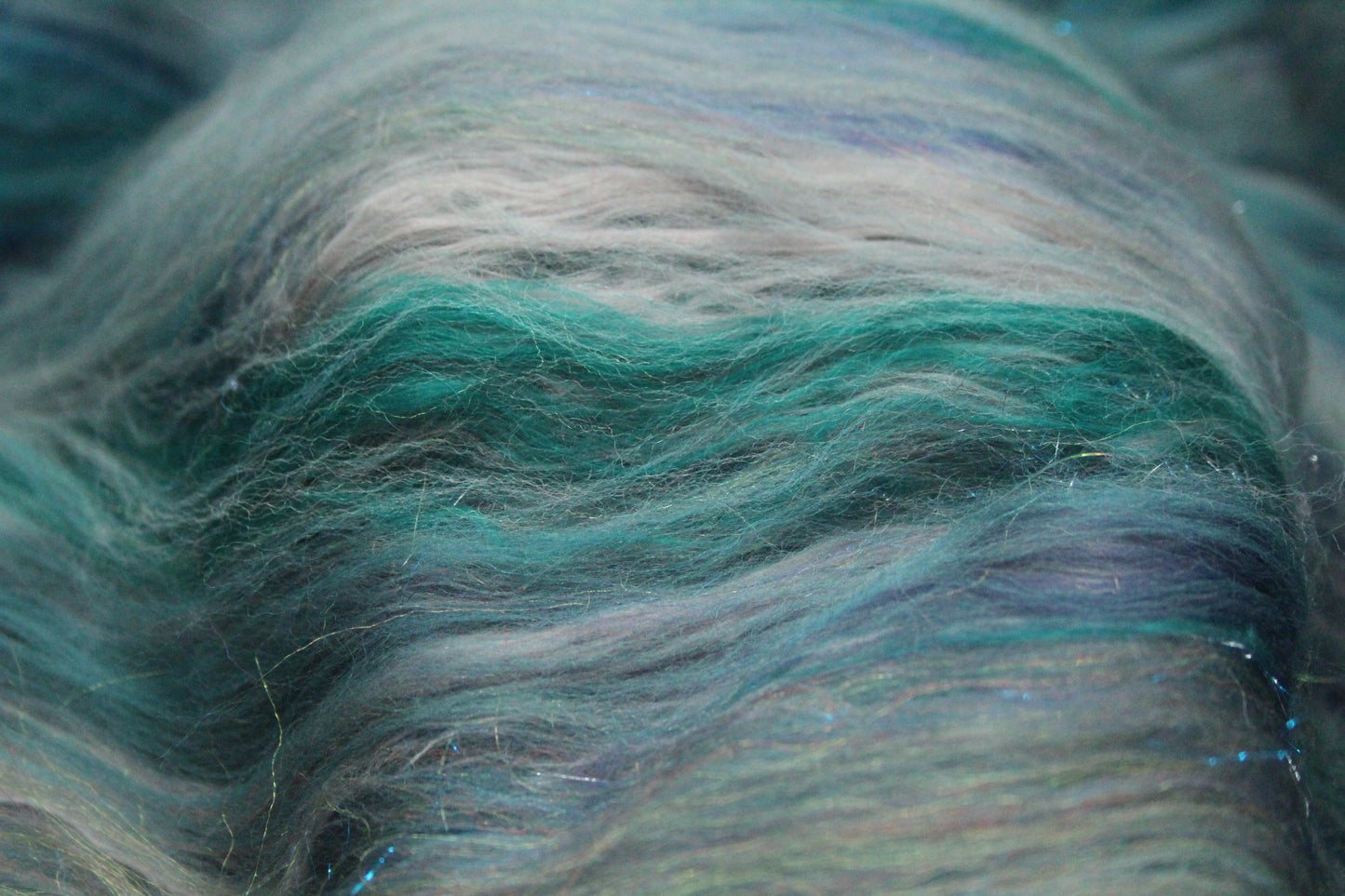 Merino Art Batt  - Grey Blue  - 80 grams 2.8 oz - Wool for felting, spinning and weaving