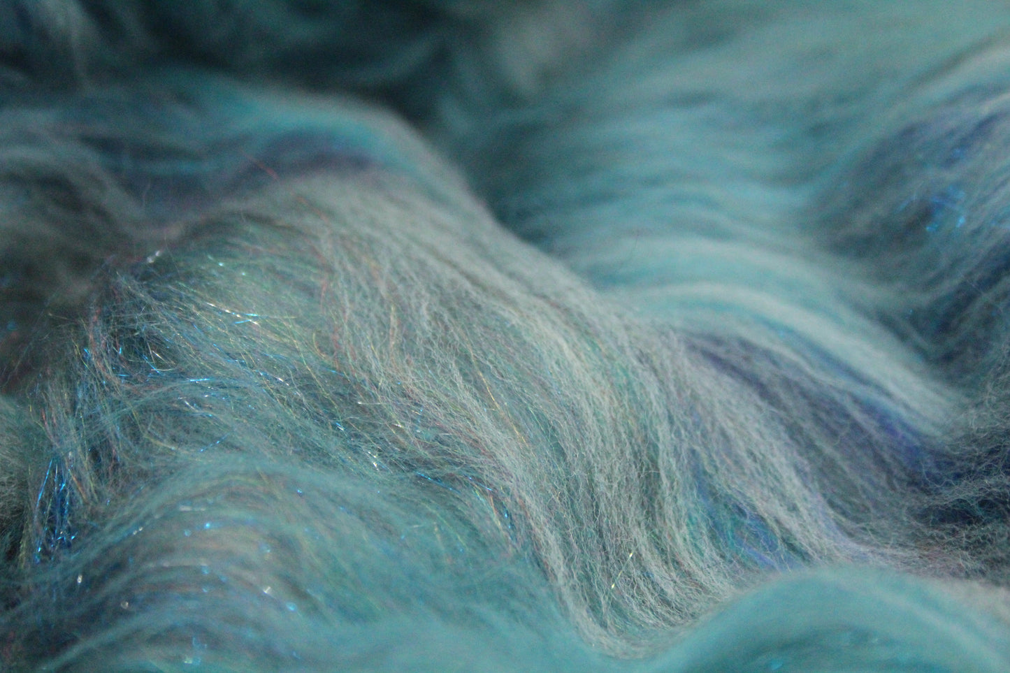Merino Art Batt  - Grey Blue  - 80 grams 2.8 oz - Wool for felting, spinning and weaving