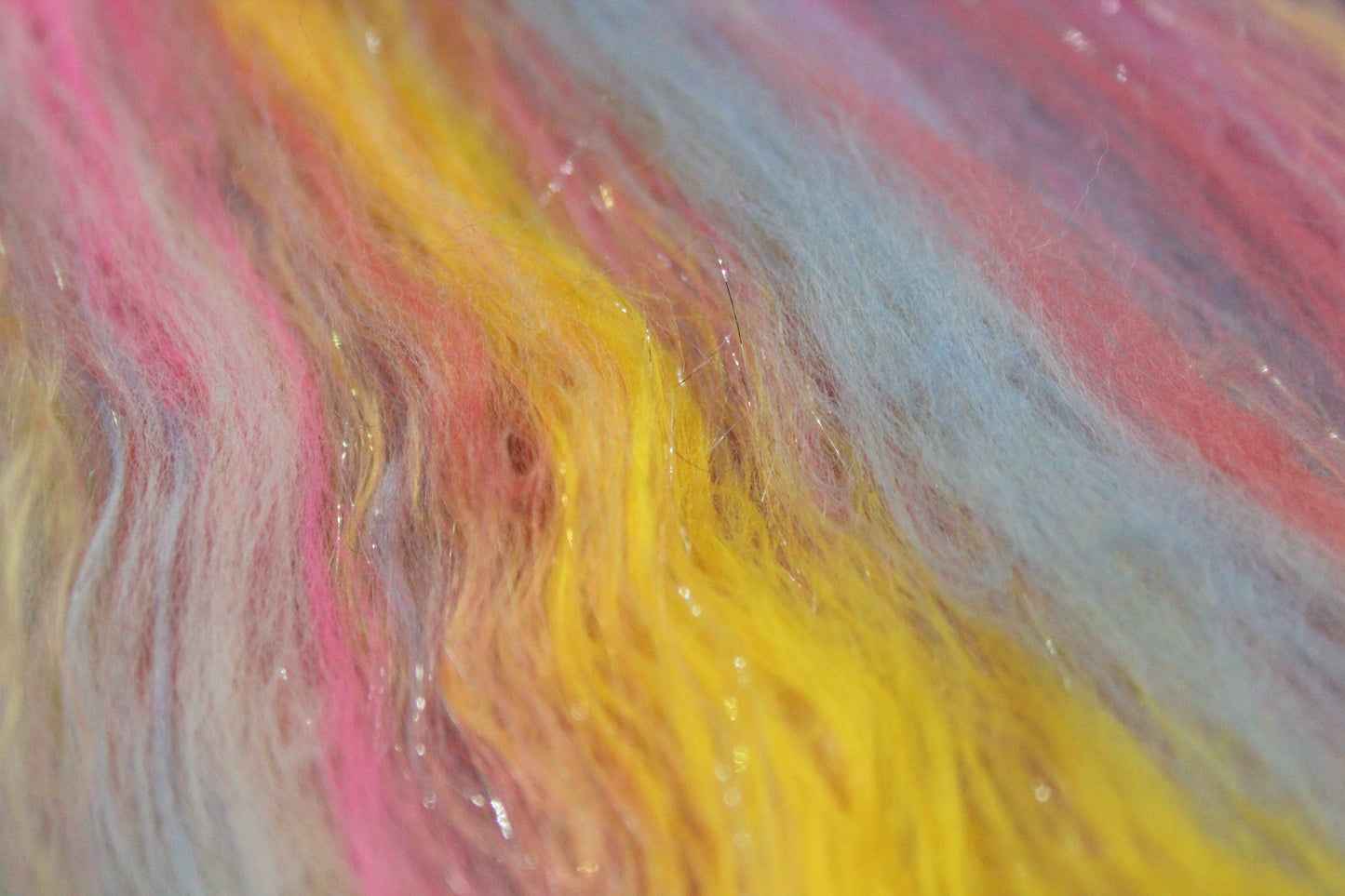 Merino Art Batt  - Grey Blue Pink Purple - 72 grams 2.5 oz - Wool for felting, spinning and weaving