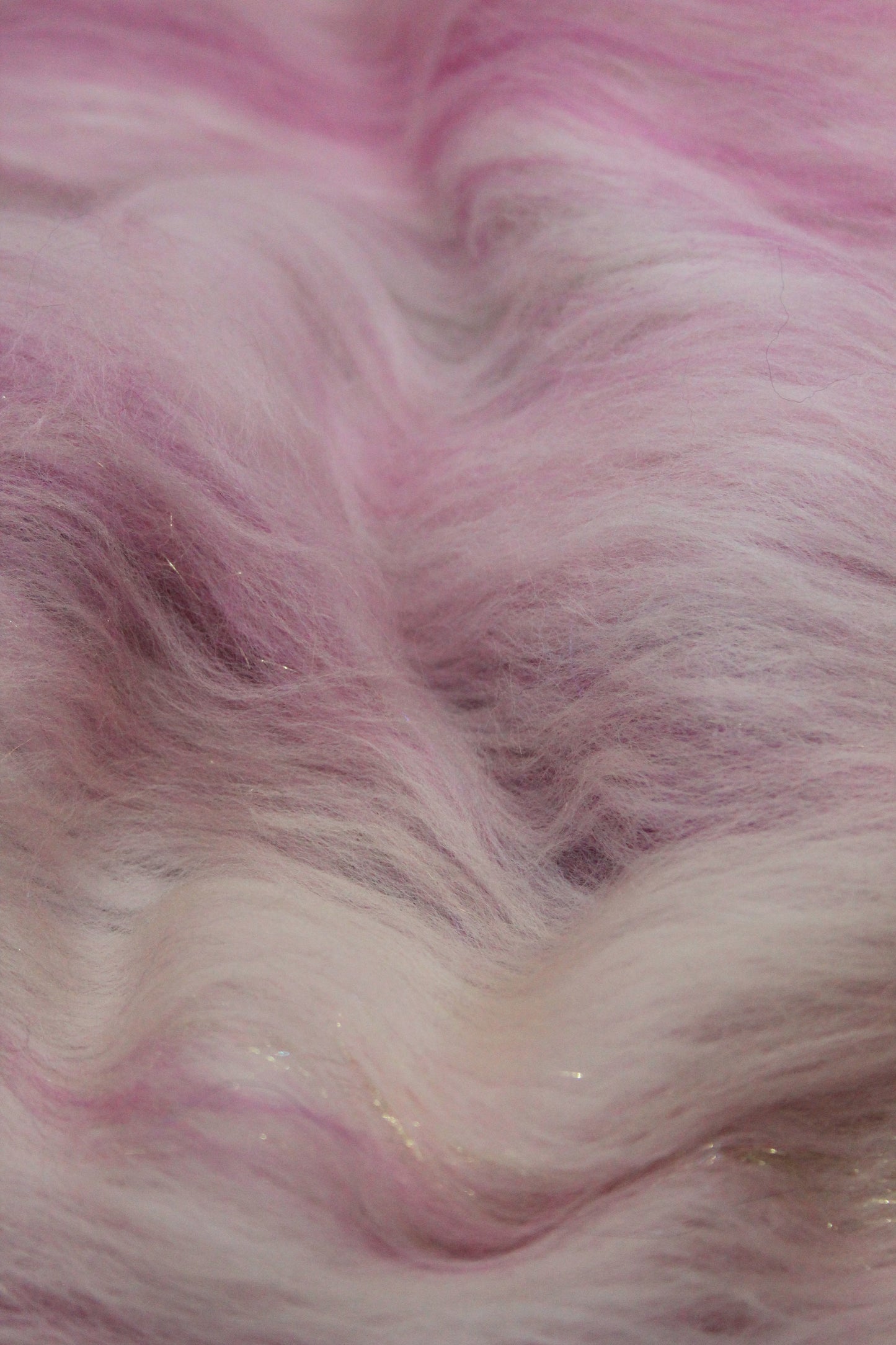 Merino Art Batt  - Pink White - 52 grams 1.8 oz - Wool for felting, spinning and weaving