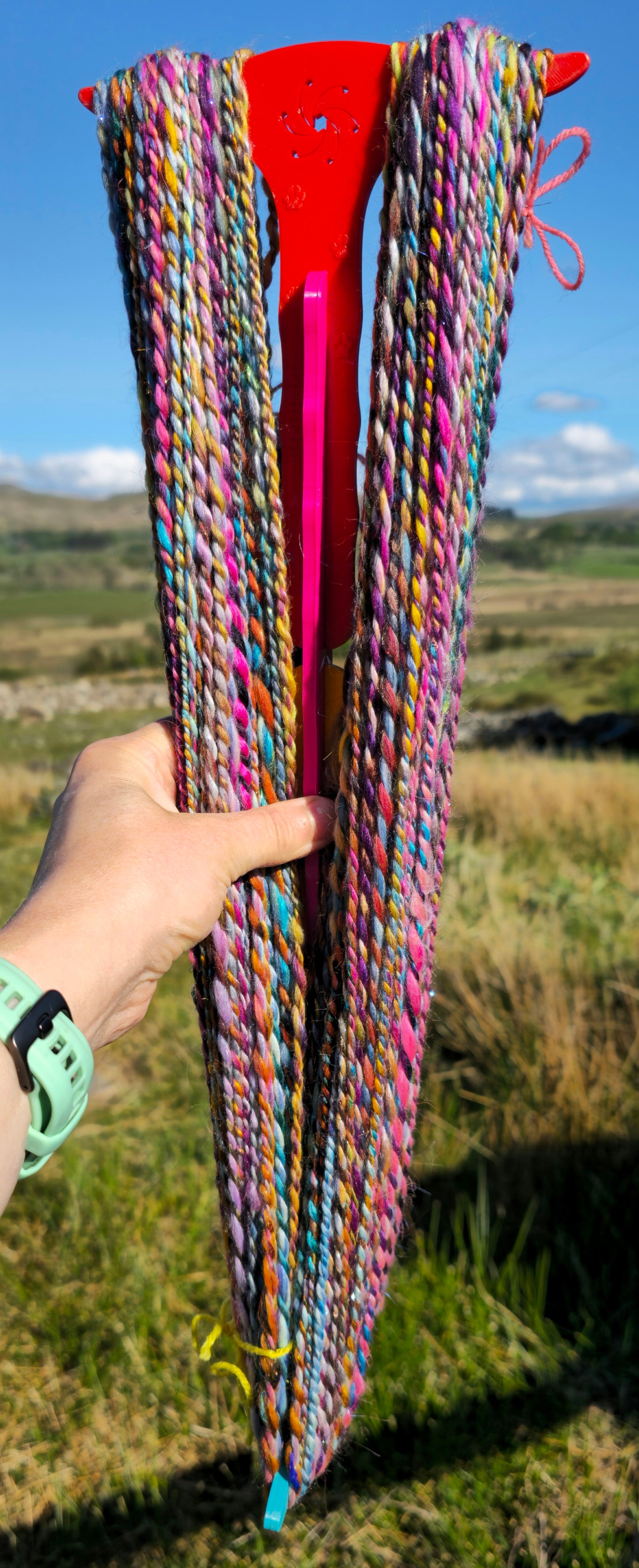 Pink/Purple - (Imperfect) -  Extender For Niddy Noddy - Extends it to 2 yards