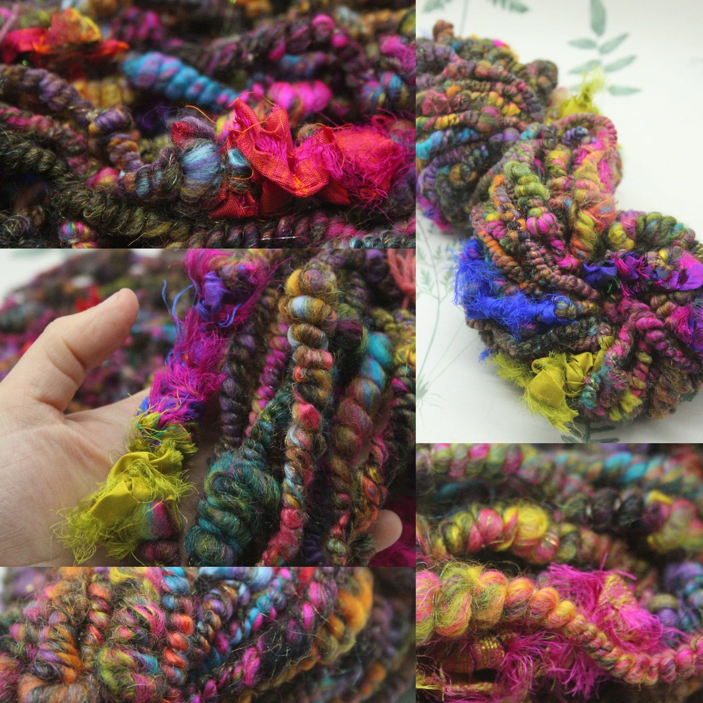 Handspun Yarn - 21 mtrs/24yards 145g/5oz - Yarn for crocheting, knitting, weaving...