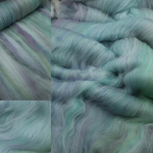 Merino Art Batt - Pastels - 78 grams 2.7 oz - Wool for felting, spinning and weaving