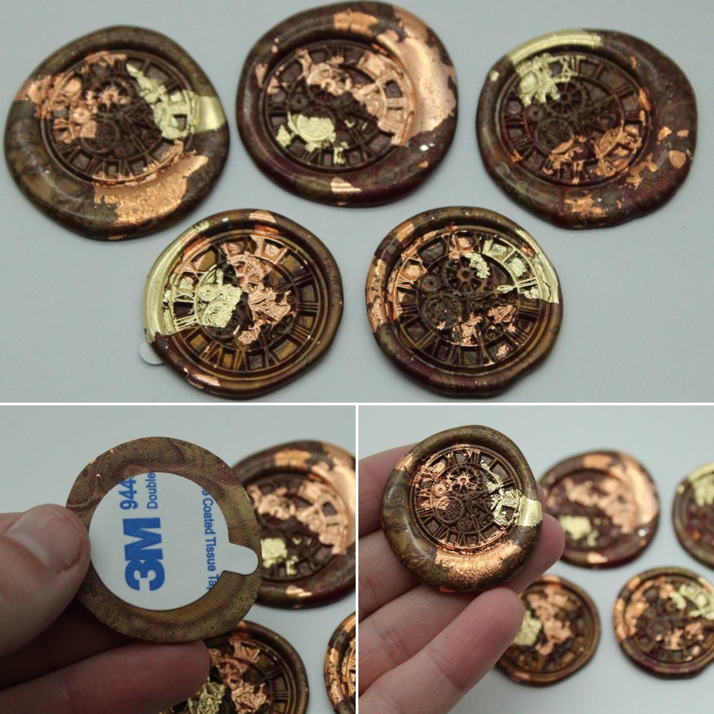 5 x Steampunk - Self Adhesive Seals