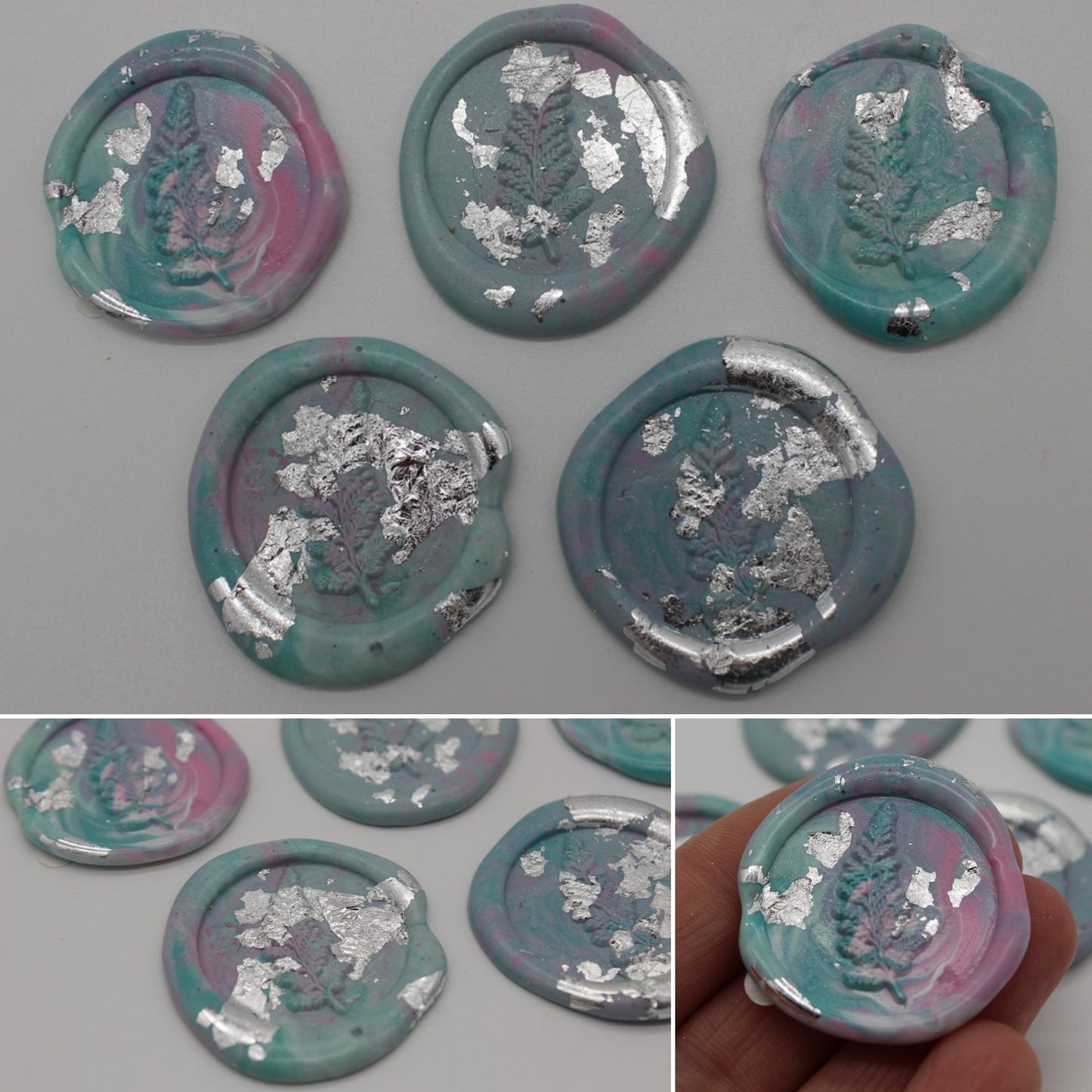 5 x Fern Design - Self Adhesive Seals