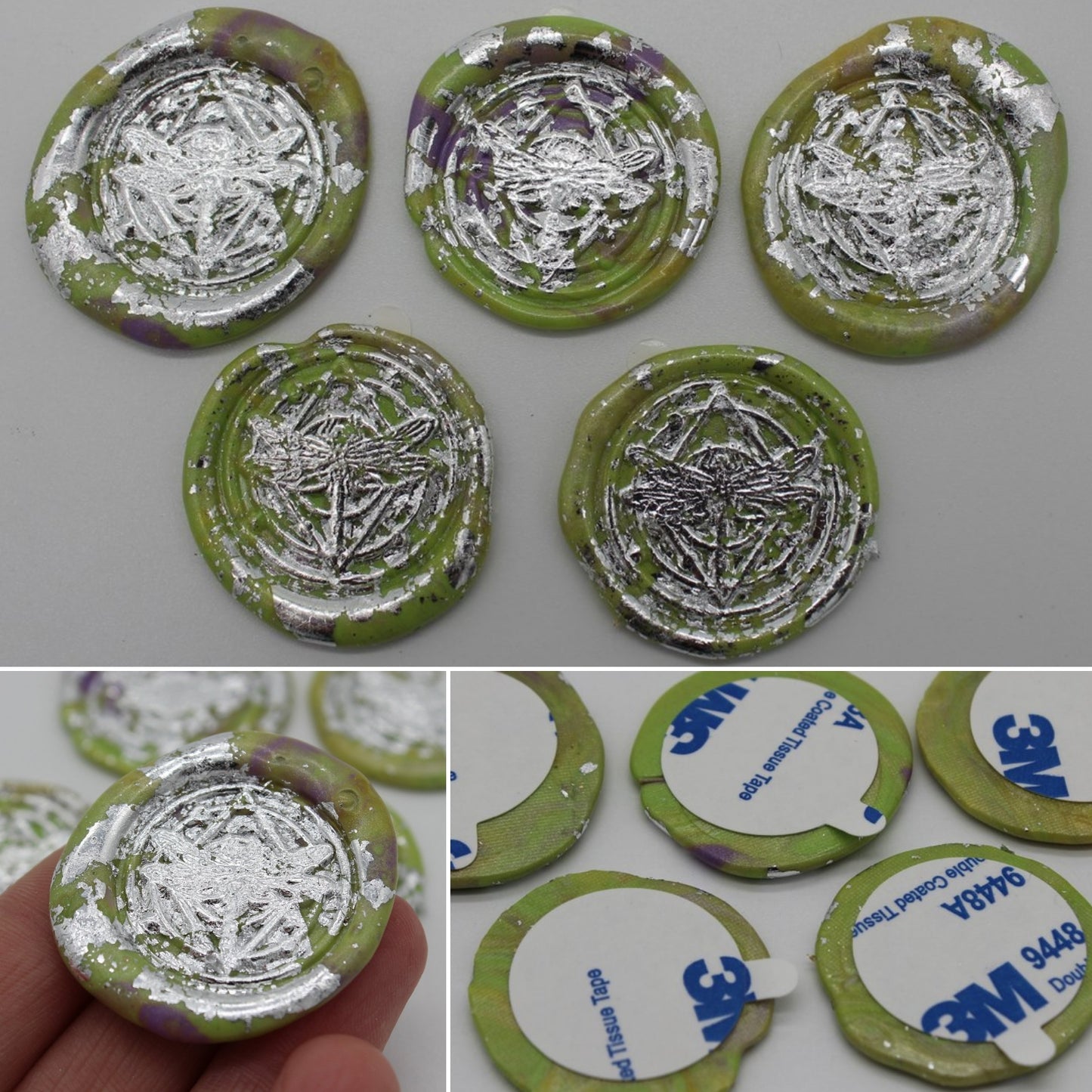 5 x Dragonfly Design - Self Adhesive Seals