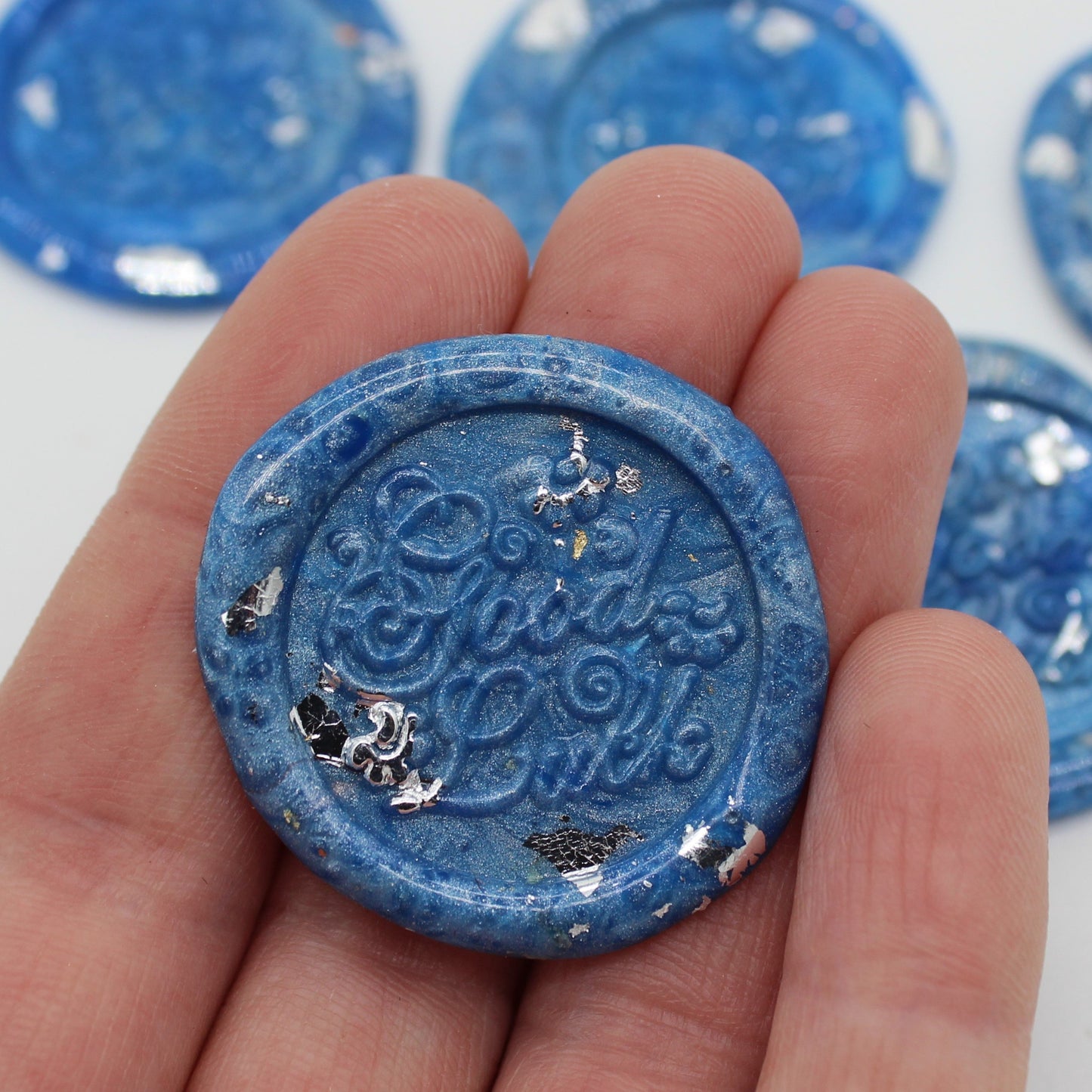 5 x 'Good Luck' - Self Adhesive Seals