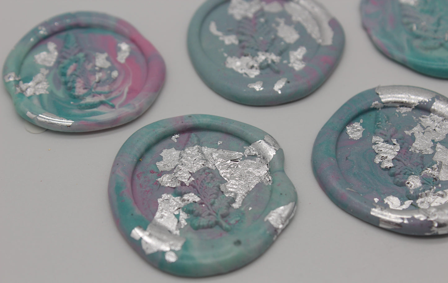 5 x Fern Design - Self Adhesive Seals