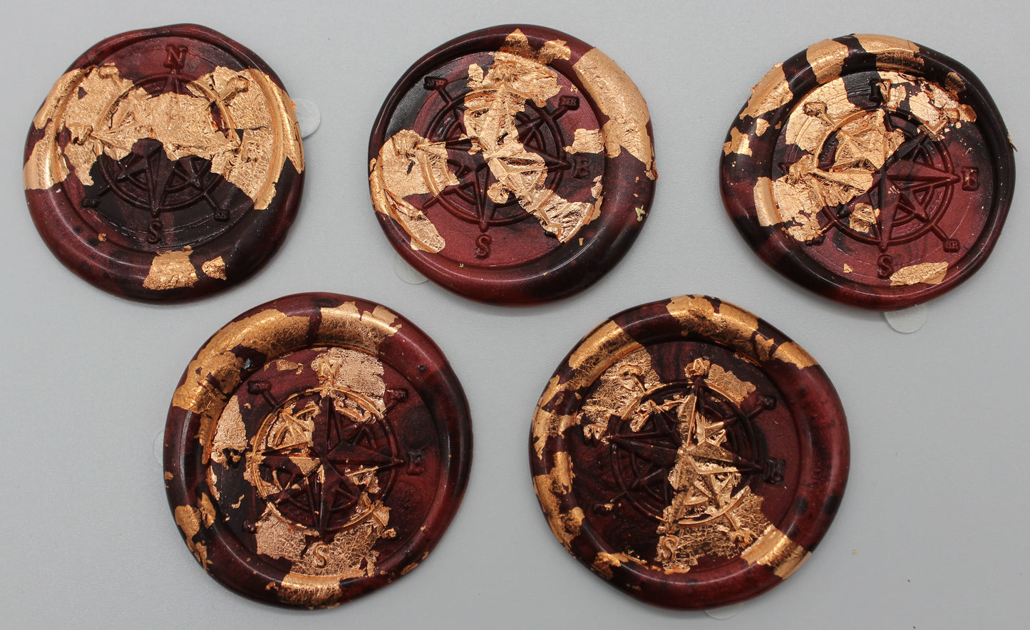 5 x Compass Design - Self Adhesive Seals