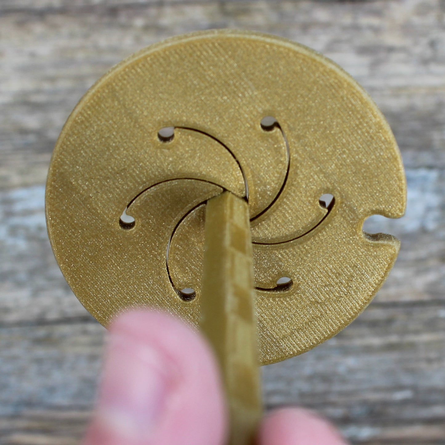 IMPERFECT Top Whorl Spindle - Flat Pack - Glittery Gold